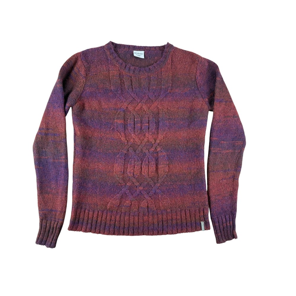 Gorpcore Cable Knit Wool Blend Space‎ Dye Sweater XL Columbia